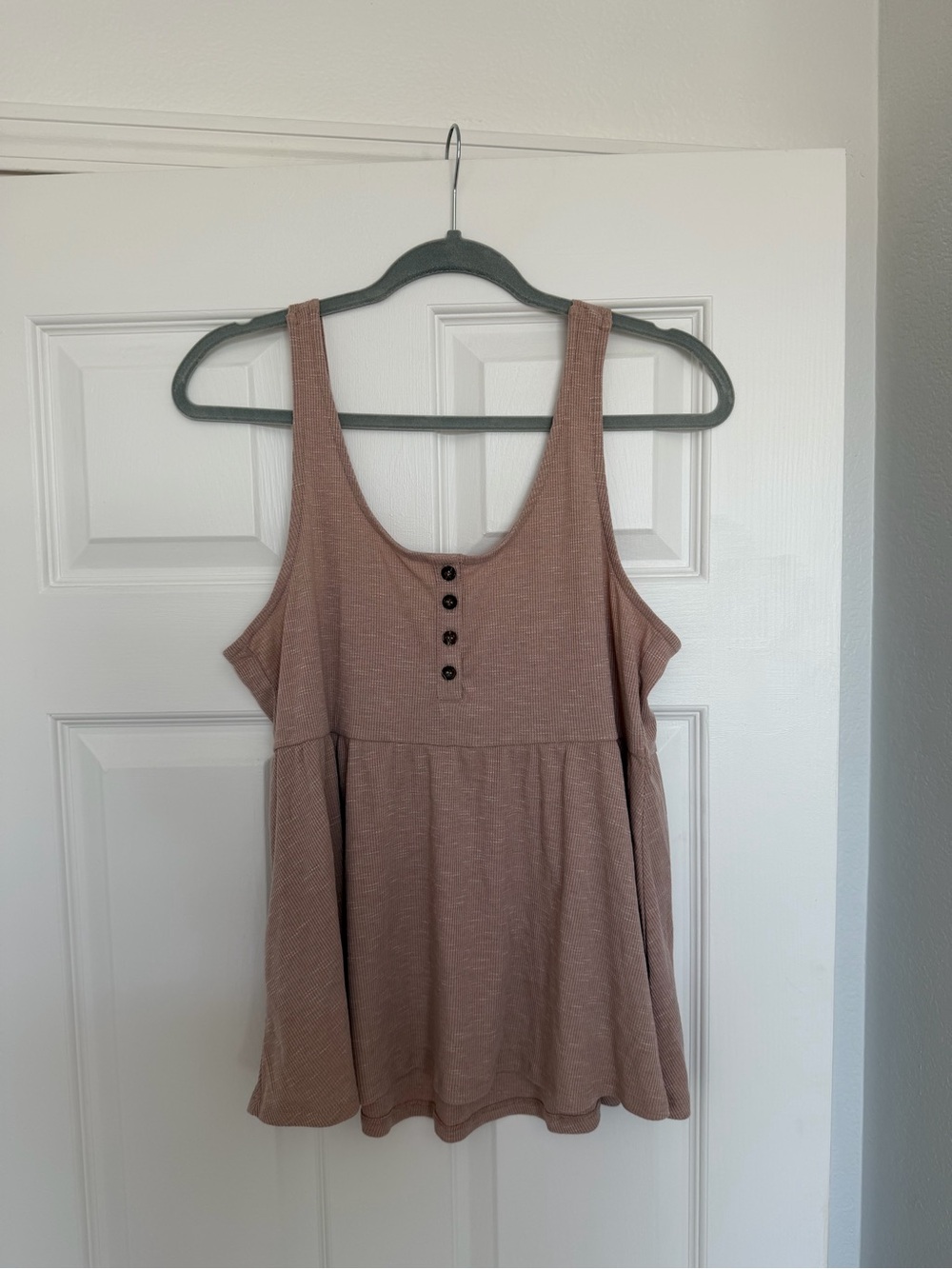 Wishlist Button-Front Swing Tank in Dusty Mauve